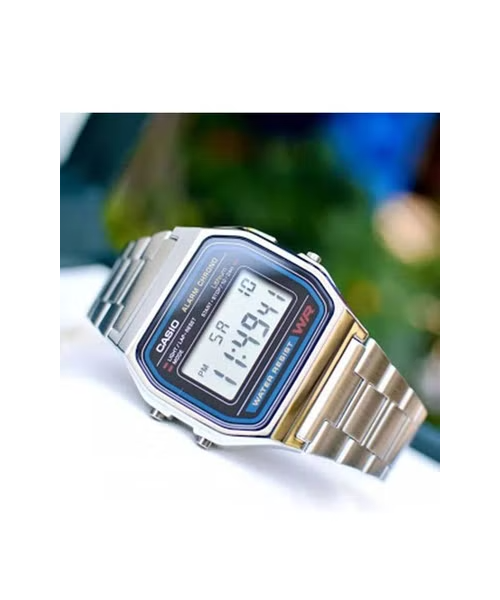  Casio Men's A158WA-1DF Stainless Steel Digital Watch : Casio:  Clothing, Shoes & Jewelry