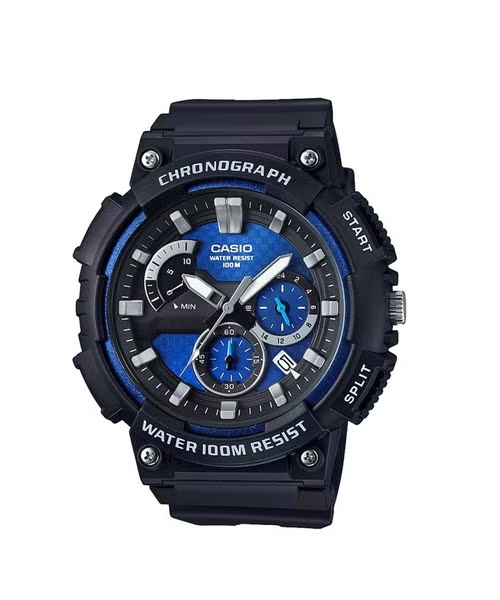 CASIO MCW-200H-2AVDF Resin Chronograph Round 55.8 mm Casual Watch For Men - Black