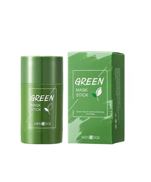 Mengsiqi Green Tea Oil Control Cleansing Solid Mask For Unisex - 40g