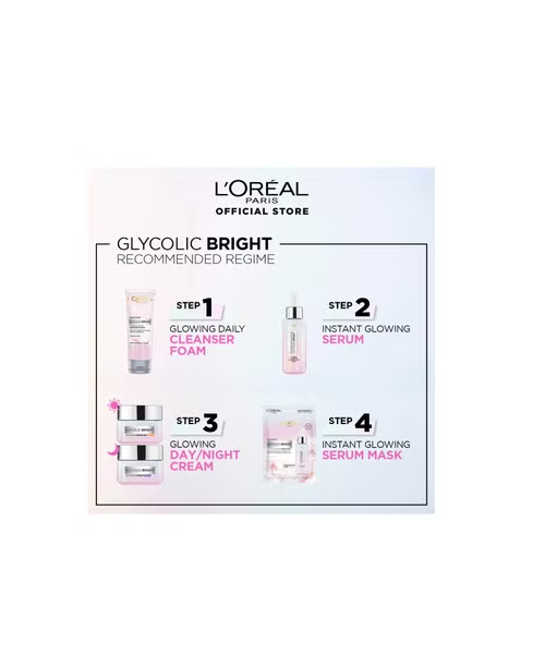 LOreal Paris Glycolic Bright Glowing Daily Cleanser Foam For Women - 100ML
