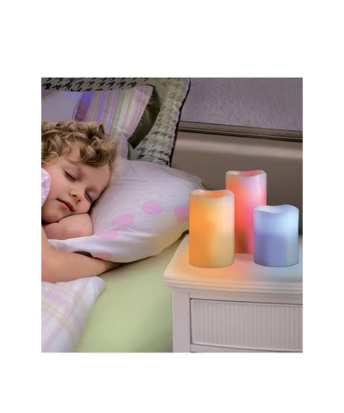 Luma Set Of 3 Flameless Candles With Remote Control - Multi Color
