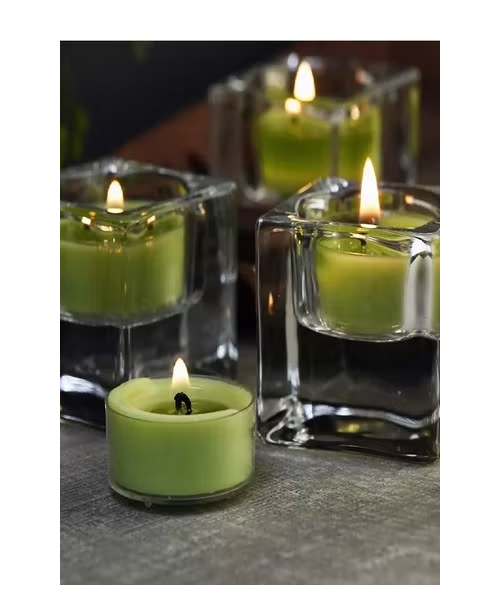 Jasmine Scented Candle Set Of 4 Pieces - Green