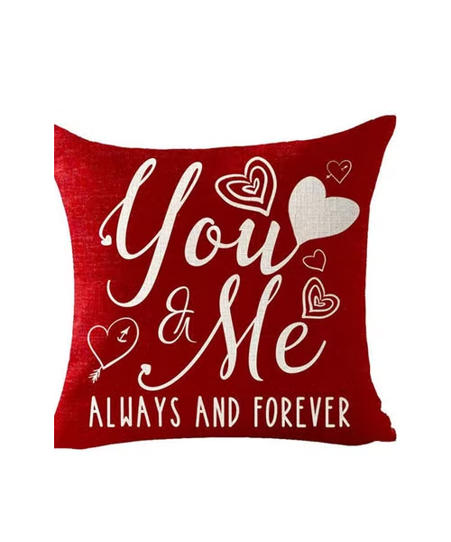 Feleniw Valentines Day Set Of 4 Pillow Covers - Red White 40X40 Inch