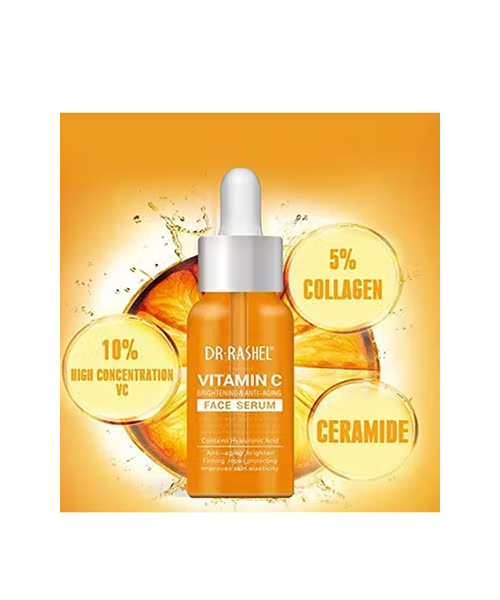 DR. RASHEL Vitamin C Brightening And Anti-Aging Facial Serum Liquid All Skin Types - 50ml