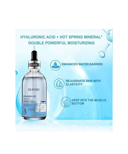 DR. RASHEL Hyaluronic Acid Instant Hydration Primer Serum Liquid All Skin Types - 100ml