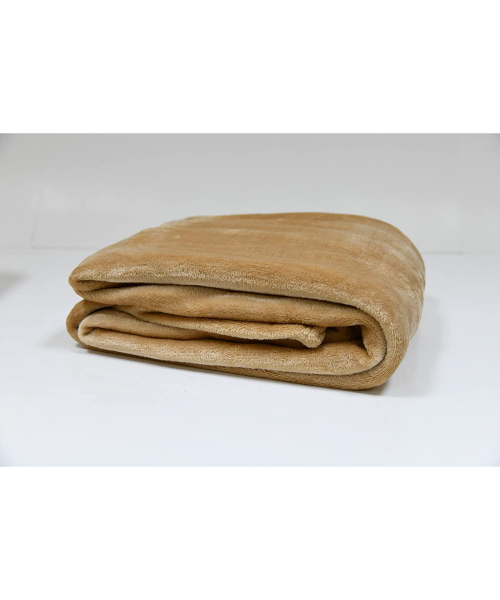 بطانية دافاية مايكروفايبر فائقة النعومة خفيفة الوزن ساده من مينترا - ذهبي 130×180 سم
