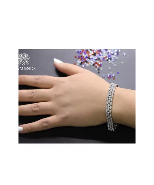 Buy Gorgeous Sterling Silver Platinum Plated Free Size Bracelet for Girls  and Women online  Looksgudin