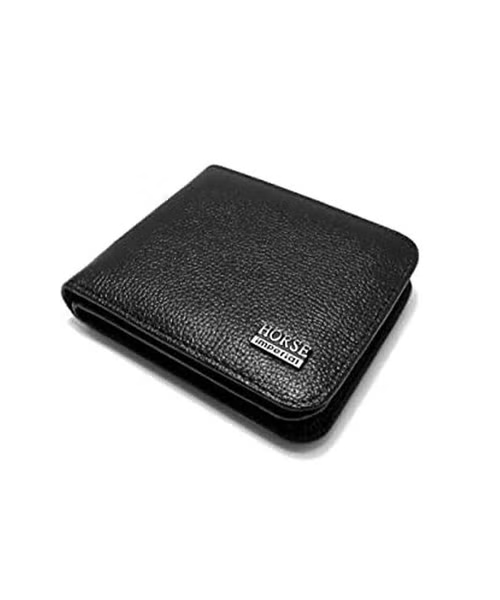 Imperial Horse Solid Leather Casual Multi Pocket Wallet For Men - Black 13X10.4X3.2 Cm