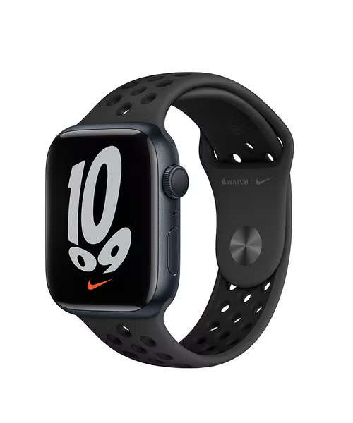 Apple Smart Watch Nike Series 7 GPS 41mm Aluminum Case With Sport Band Anthracite - Black