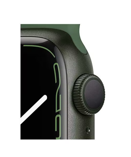 ساعة ذكية الجيل السابع جي بي إس - ٤٥ ملم - هيكل من الألمنيوم مع حزام رياضي من  أبل - أخضر