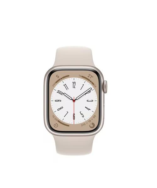 Apple Smart Watch Series 8 GPS 45mm Starlight Aluminium Case Starlight Sport Band - Off White