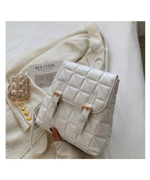 Fashion Backpack Solid For Women - White