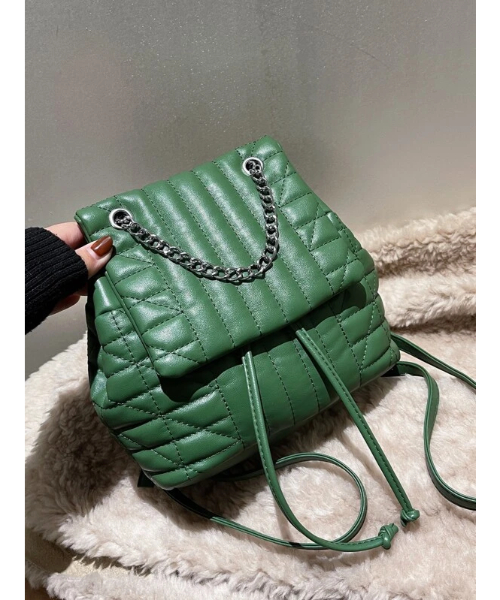 Fashion Backpack Solid For Women - Olive 