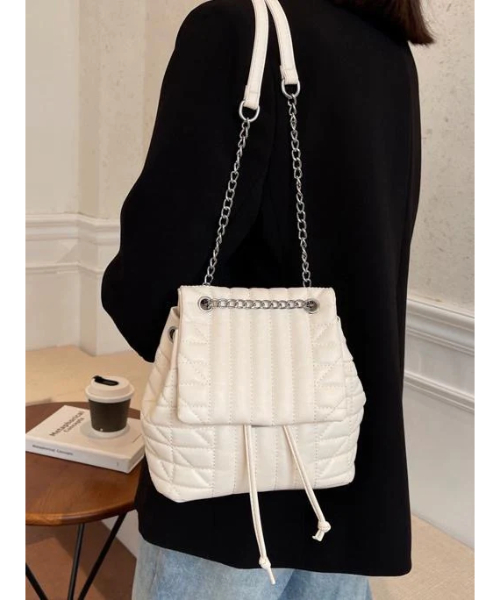 Fashion Backpack Solid For Women - White