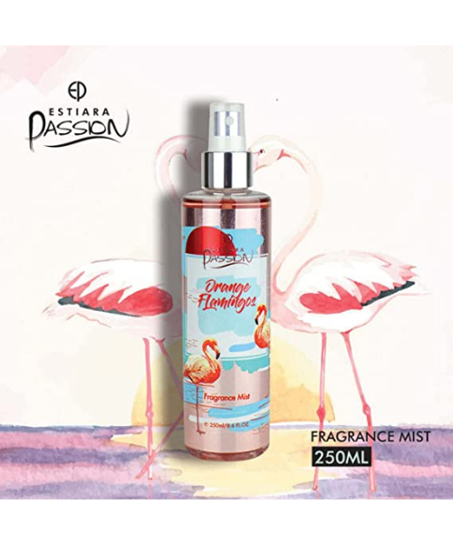 Estiara Passion Orange Flamingos Perfume Mist For Women - 250ml