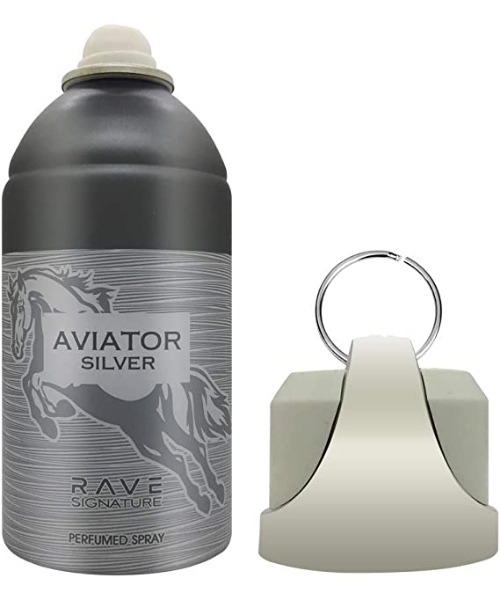 Rave Signature aviator Silver Perfume Spray For Men - 250ml