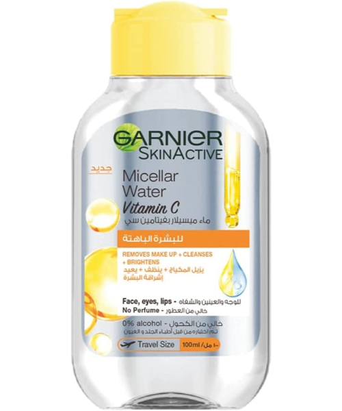 Garnier SkinActive Micellar Water Removes make-up For Face Eye Lip Vitamin C - 100 ml