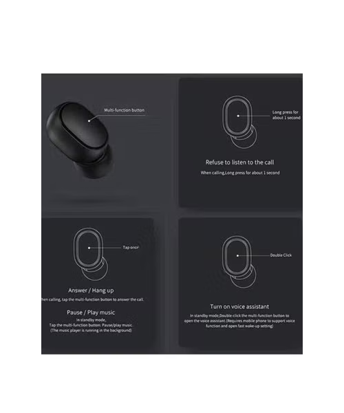 Xiaomi Airdots TWSEJ04LS Wireless In-Ear Earbuds - Black