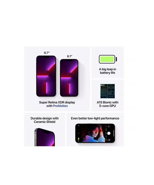 Apple iPhone 13 Pro Max Dual SIM 5G 256 GB 6 GB Smart Phone - Graphite MLLA3AA/A