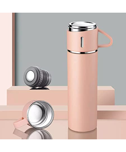 3-Piece Set 304 Stainless Steel Vacuum Flask 500ML Portable