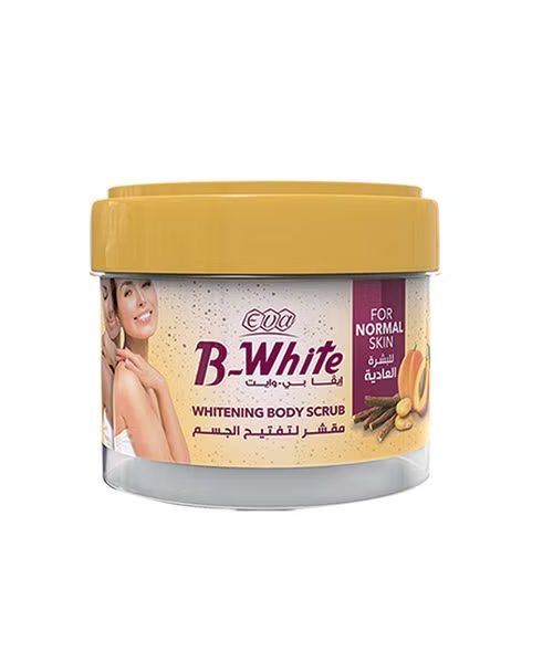 Eva B-White Body Scrub With Apricot To Lighten Normal Skin 212 Grams