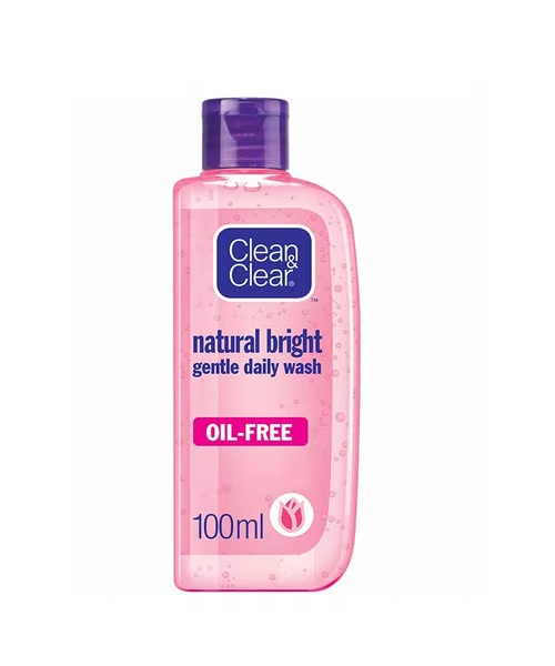 Clean & Clear Natural Bright Face Wash For All Skin Types With Rose Water And Honey 100 Ml