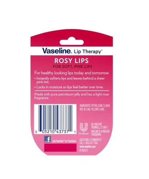 Vaseline Lip Therapy Rosy Lips Lip Balm 7G