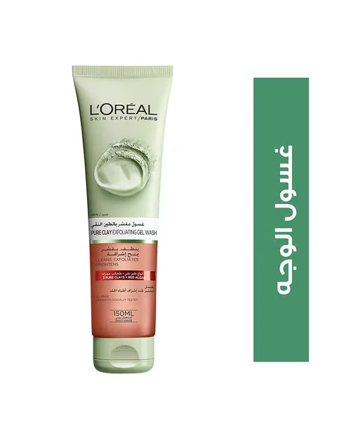 L'Oréal Pure Clay Exfoliating Face Wash With Red Algae 150Ml