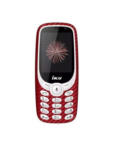 IKU Dual SIM Internal Memory 4 GB Network 4G LTE 2.4 Inch Screen Mobile Phone - Red V400-RED