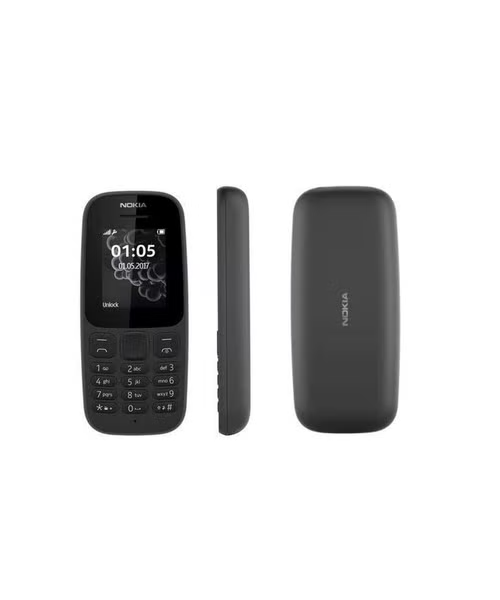 هاتف خلوي بشريحتين و ذاكرة داخلية 4 ميجابايت شاشة 1.8 انش شبكة جي اس ام من نوكيا - اسود Nokia105(2019)Dual4MB4MBBLK