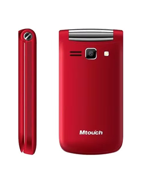 هاتف خلوي بشريحتين و ذاكرة داخلية 16 ميجابايت شاشة 2.4 انش شبكة جي اس ام من ام تتش - احمر A600