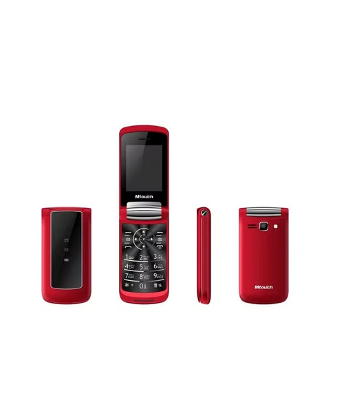 هاتف خلوي بشريحتين و ذاكرة داخلية 16 ميجابايت شاشة 2.4 انش شبكة جي اس ام من ام تتش - احمر A600