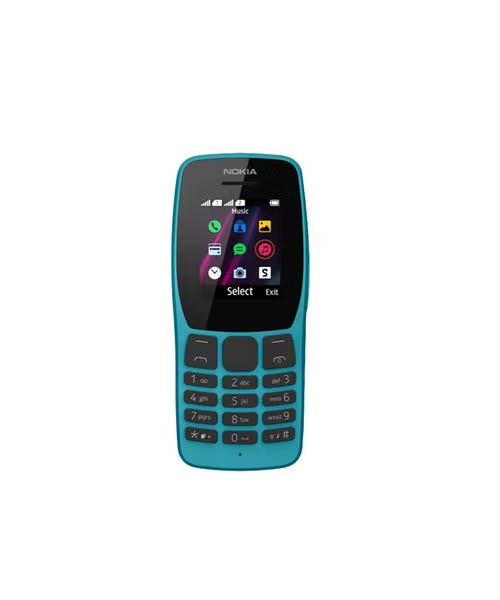 هاتف خلوي بشريحتين و ذاكرة داخلية 4 ميجابايت شاشة 1.77 انش شبكة جي اس ام من نوكيا - ازرق فاتح Nokia 110