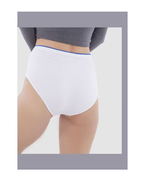 Carina Regular Fit Cotton High Waist Solid Panty for Women - White