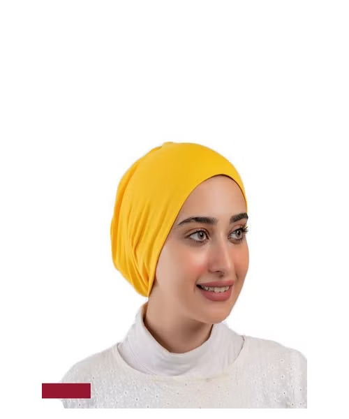 Fatah Seamless Solid Bandana for Women - Yellow