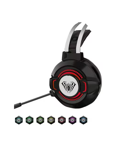 AULA S602 On Ear Wired Gaming Microphone Headphone For All Devices - Black