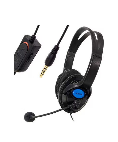 On Ear Wired Gaming Microphone Headphone For All Devices NKD280212 - Black