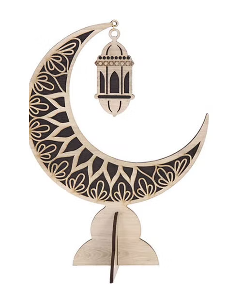 Ramadan Decoration Crescent Moon 25X12 Cm - Multicolor