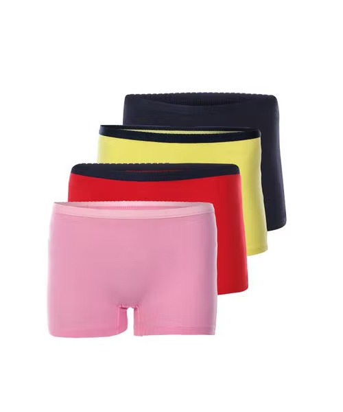 Mesery Set of 4 Pieces Stretch Cotton Shorts for Women - Multicolor