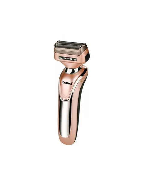 Kemei Km-1622 Dry Facial Hair Removal Machine For Men - Rose Gold Silver