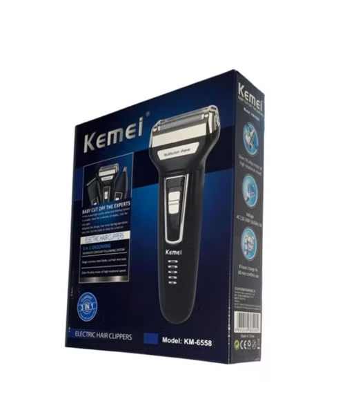 Kemei Km-6558 Dry Electric Hair Clipper For Men - Black