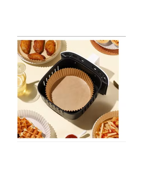  Set Of 50 Pieces Of Disposable Paper Plates For Single Use - Brown