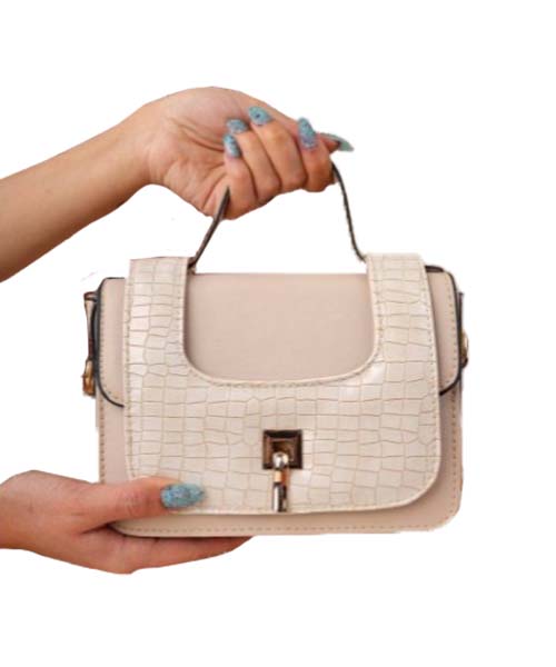 Flap Shoulder Bag Solid For Women - Beige