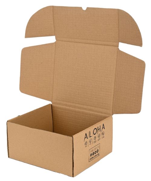Aloha Shipping Box Small Size 11 Cm X 14 Cm Hard Paper Set Of 25 Pcs - Beige