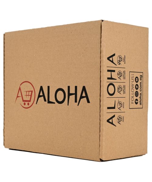 Aloha Shipping Box Small Size 11 Cm X 20 Cm Hard Paper Set Of 25 Pcs - Beige