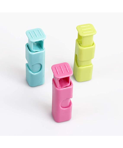 6 Pcs Bag Clips Squeeze and Lock Bread Bag Clips for Food Storage Bags