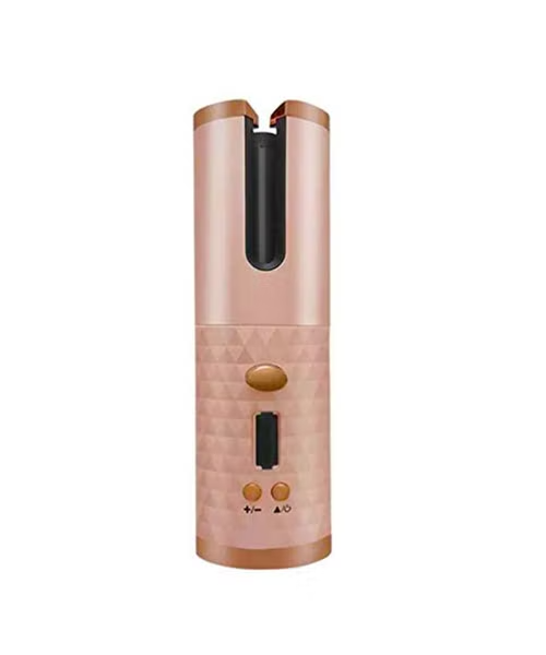  Cordless Electric Rechargeable Wireless USB Automatic Hair Curler For Women - Rose Gold HG-007 