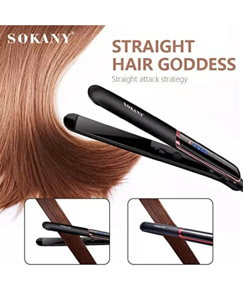 Sokany 955 Professional Hair Straightener - White