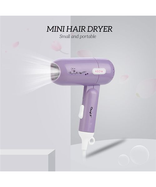 Ckeyin Mini Hair Dryer Foldable 450W - Purple