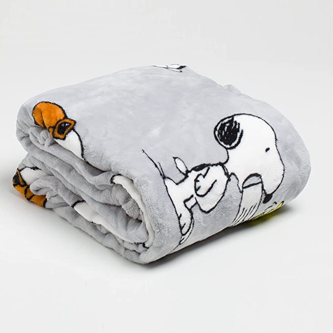Lavatelli Kanguru Deluxe printed Sleeved Blanket- Grey 180x140 centimeter